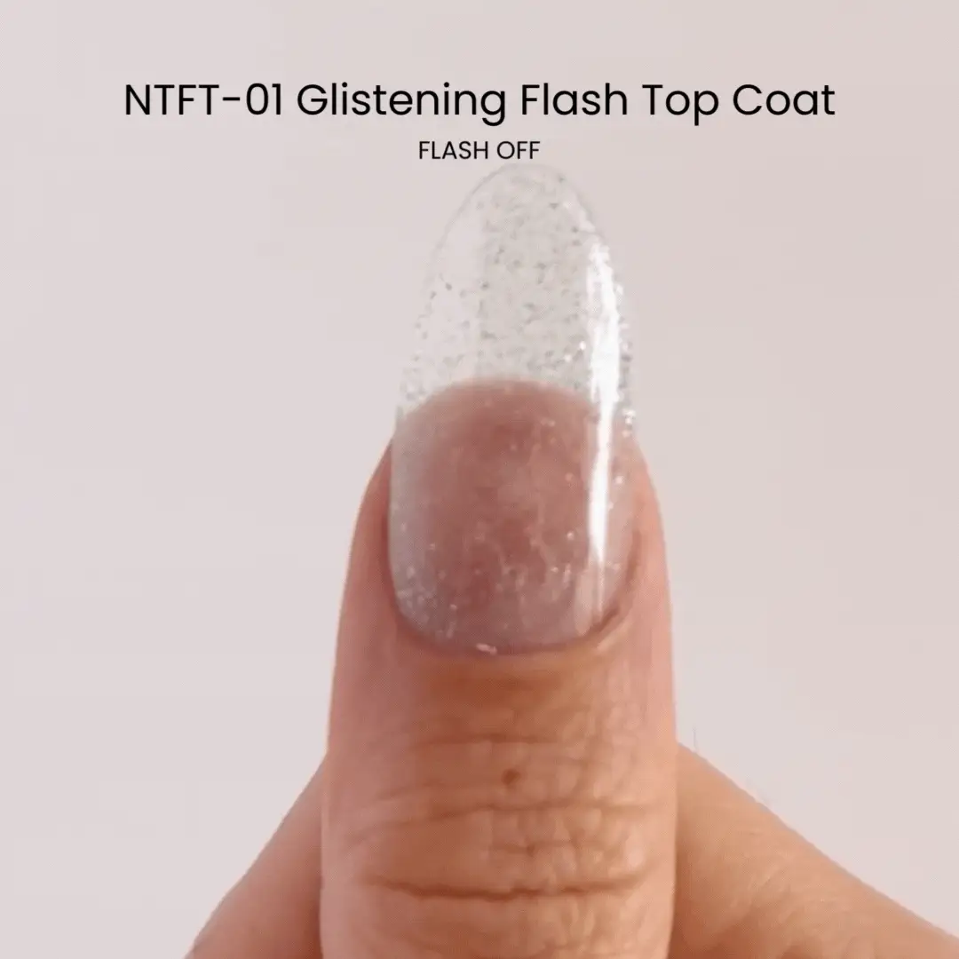 NTFT Glistening Flash Top Coat Gel - Image 3
